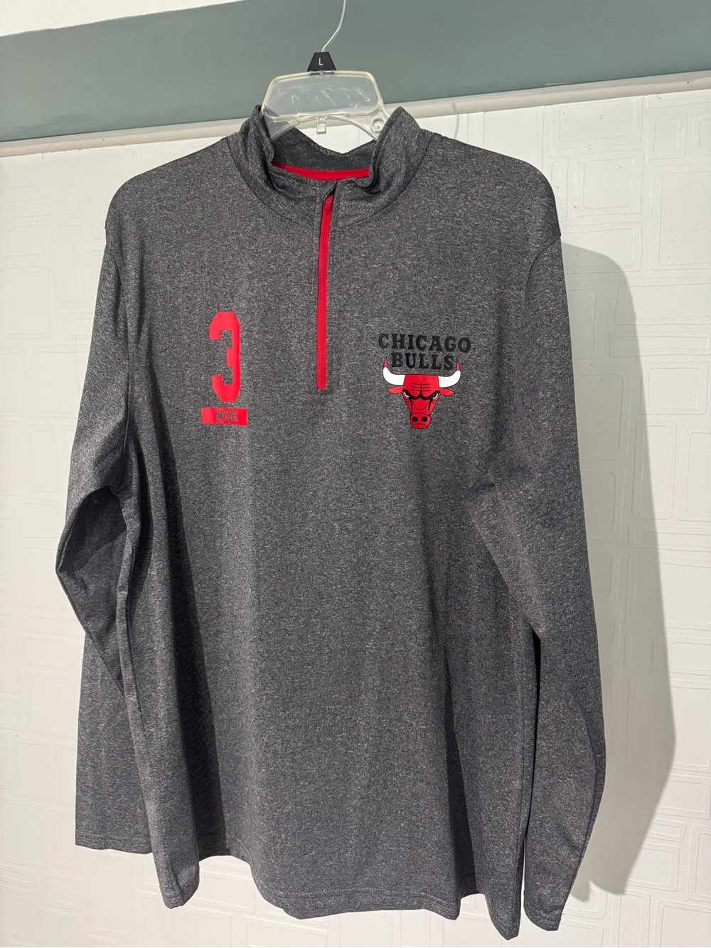 Chicago Bulls D. Wade #3 Quarter-Zip Pullover